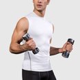 thumbnail image 2 of Men's Athletic Compression Shirts Sleeveless Tank Top Slim Running Sports Workout Base Layer Undershirt, 2 of 5