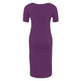thumbnail image 4 of Ovzne Robes pour Femmes Robe pour Femme Jupe de Maternité Plissée Imprimée à la Mode pour Femme à Manches Courtes Col Rond Robe Mi-Mollet Robe pour Femmes à Manches Courtes Imprimée Liquidation, 4 of 7