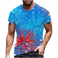thumbnail image 2 of LSLJS Men's Patriotic Shirts Independence Day Stripes Print T-Shirts Round Neck Short Sleeve Shirts, 2 of 5