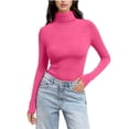 thumbnail image 2 of Ailaofu Chandail à Col Roulé pour Femmes Manches Longues Décontracté Automne Hiver chandail Tricoté, 2 of 6