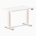thumbnail image 1 of Desky Bureau Assis-Debout Mini Double - Blanc / 40 x 24 Pouces avec Oeillets / Blé, 1 of 10