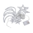 thumbnail image 4 of Curtain String Lights, Romantic Ambience 126 LED Battery Powered Length 3 Meters Star Moon Curtain String Lights  For Restaurants For Gardens For Terraces, 4 of 8