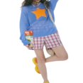 thumbnail image 2 of Women Long Sleeve Autumn Sweater Basic Bottoming Star Pattern Printed Pullover Crewneck Knitwear Tops, 2 of 5