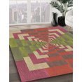 thumbnail image 3 of Ahgly Company Tapis Rectangulaire Lavable en Machine Intérieur Transitionnel Rouge Châtaigne, 5 Pieds x 7 Pieds, 3 of 7