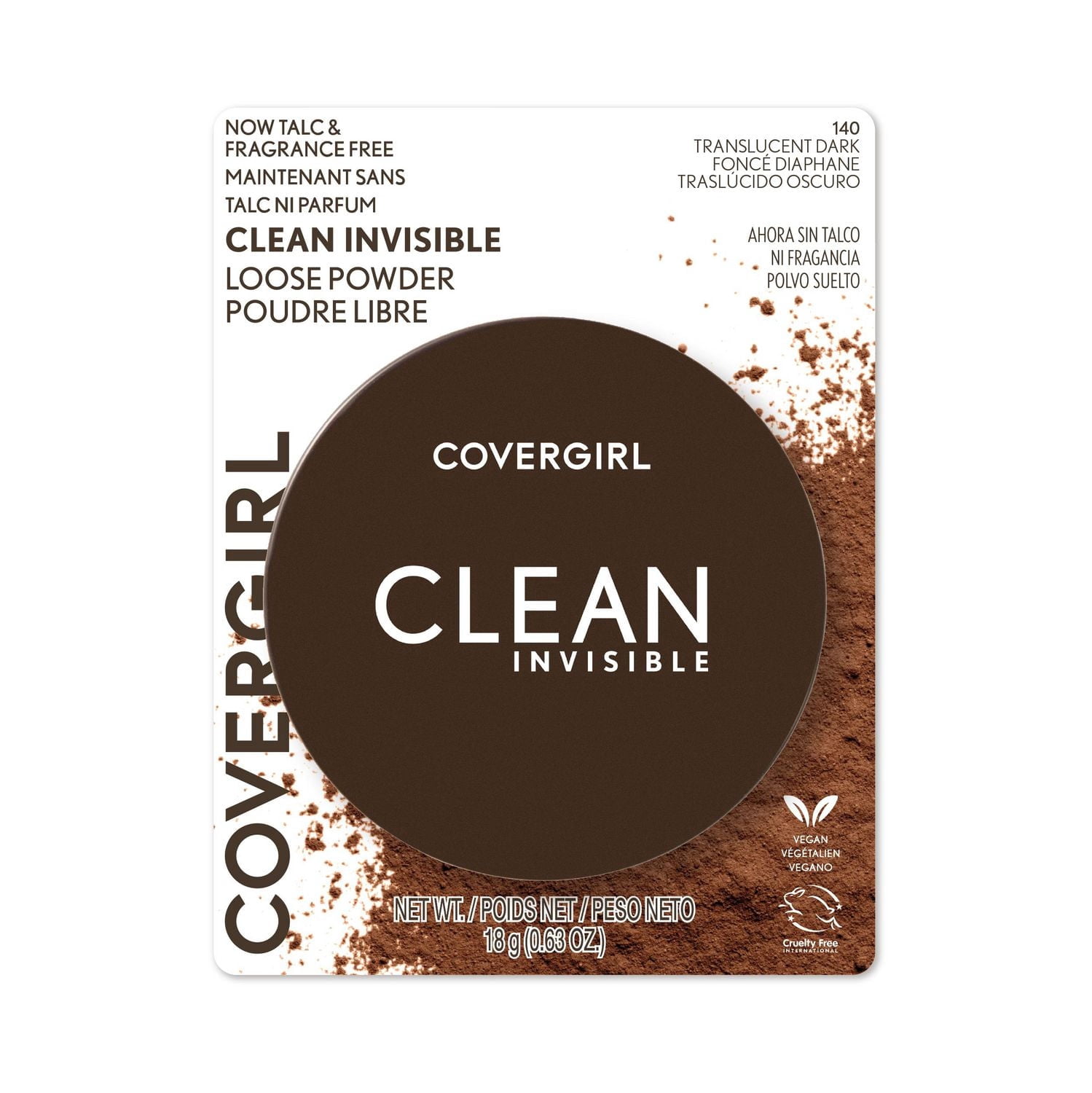 COVERGIRL Clean Invisible Loose Powder, 100% natural origin pigments & only 15 essential non-clogging ingredients, lightweight