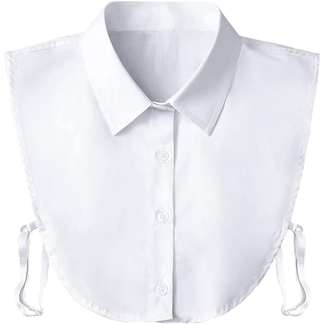 Blouse Dickie Blanche Factice Détachable Col Factice pour Femmes Accessoire Élégant Pièce de Superposition