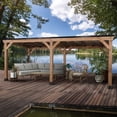 thumbnail image 1 of Backyard Discovery 20' X 9.5' Arcadia Slope Roof Gazebo, 1 of 9