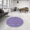 thumbnail image 4 of Ahgly Company Tapis de Zone Rond d'Intérieur Lavable à la Machine, Transitionnel, Violet Mimosa Violet, 8 Pieds Rond, 4 of 7