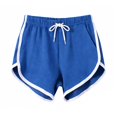 thumbnail image 3 of Womens Athletic Shorts Running Color Block Shorts with Pockets and Drawstring (Blue L), 3 of 4