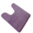 thumbnail image 1 of U-shaped Toilet Mat Water Absrobent Non-slip Elastic Skin-friendly Bathroom Rug Pad Bath Rug Showering Protection Household Home Purple 50*60cm, 1 of 7