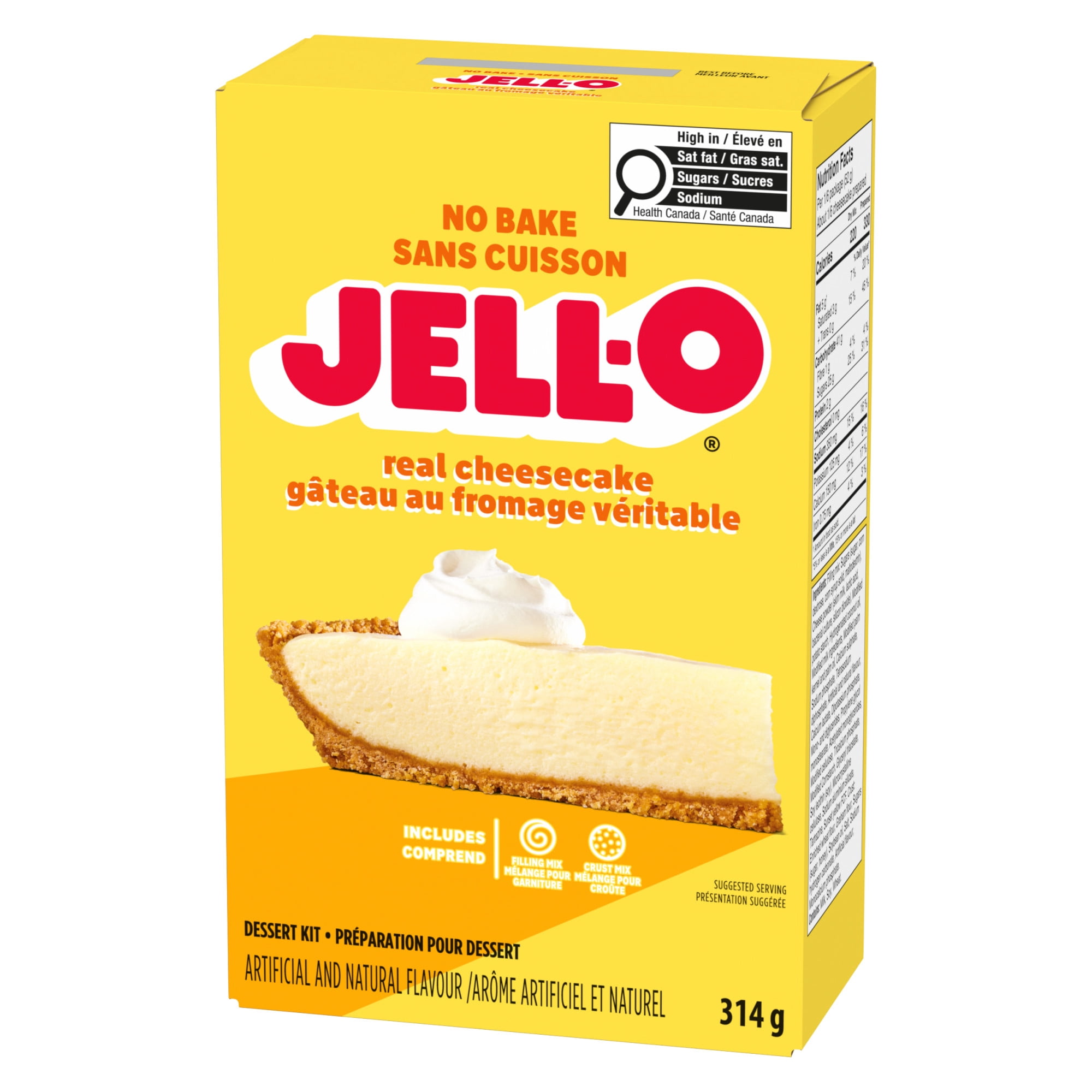 Préparation Pour Dessert Gâteau Au Fromage Authentique Avec Préparations Pour La Garniture Et La Croûte, Boîte