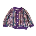 thumbnail image 1 of Besolor Manteaux pour Tout-Petits Filles Garçons Imprimés Manches Longues Col Ras du Cou Boutonné Veste Chaude Manteau Vêtements d'Automne, 1 of 3
