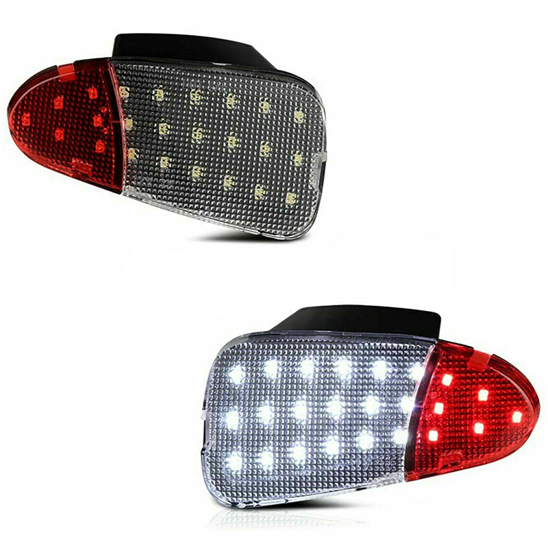 POSSBAY Blanc Rouge LED Panneau de Porte de Courtoisie des Lumières Intérieures pour FORD F150 F250