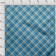 thumbnail image 3 of oneOone Polyester Spandex Medium Blue Fabric Check Sewing Craft Projects Fabric Prints By Yard 56 Inch Wide, 3 of 4