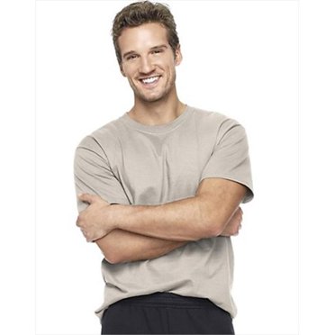 Hanes 5180 Beefy T T-Shirt à Manches Courtes pour Adulte Taille TG, Gris Sable