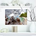 thumbnail image 1 of Plage Tropicale Exotique sous Ciel Bleu - Uvre d'Art Moderne sur Toile, 1 of 3