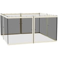 thumbnail image 1 of Outsunny 13' x 13' Gazebo Replacement Mosquito Netting Screen Black, 1 of 10