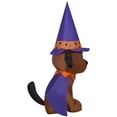 thumbnail image 4 of Gemmy Halloween Inflatable Dog in Witch Hat, 4 of 6