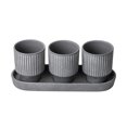 thumbnail image 3 of Better Homes & Gardens Ceramic Herb Planter Set-Grey, 3 of 7