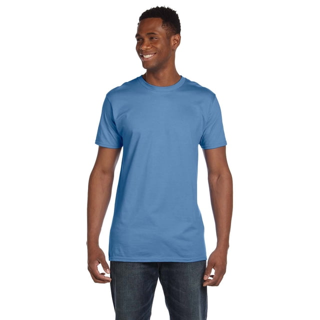 Hanes 4980 T-Shirt en Coton Nano - Bleu Caroline - Petit