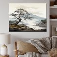 thumbnail image 1 of Designart Large Tree Canvas wall art, Grey Minimalism Tree Ink euphony , Trees Wall art decor, Grey Traditional Canvas wall art, 40x30 inches, 1 of 5