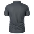 thumbnail image 5 of FhsagQ Men's Shirts Mens Shirts Patterned Small Male Spring and Summer Breathable Short Sleeve T Shirt Solid Color Button Lapel Pocket Bottoming Shirt Men's Shirts Tops Dark Gray XL, 5 of 5