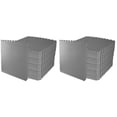 thumbnail image 1 of BalanceFrom 2-Pack 24 Ct. 24”x24” Interlocking Foam Puzzle Exercise Mat, 3/4” Thick, Gray, 1 of 8