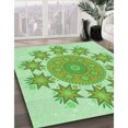 thumbnail image 3 of Ahgly Tapis d'Intérieur Lavable en Machine Carré Vert Clair, 8 Pieds Carré, 3 of 7