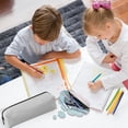 thumbnail image 4 of Gray Students Simple Oxford Cloth Pencil Bag Large Capacity Stationery Organizer Compact Opening Design Gray School Supply, 4 of 6