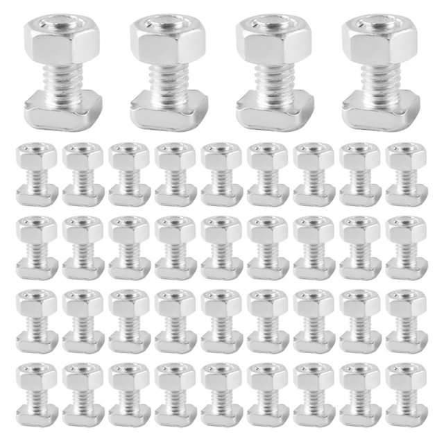 Ensemble de 50 Écrous et Boulons en Aluminium pour Serre, pour la Réparation de Bâtiments