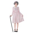 thumbnail image 1 of Floral Print Dress for Adults Grandma Style with Ruffles Elegant Garb for Seasonal Parties and Performances, 1 of 7