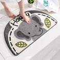 thumbnail image 2 of Yhmxh 40*60cm Semicircular Bathroom Mat Sanitary Absorbent Mat Household Door Mat Toilet Mat Quick-drying Floor Mat Washable Rug Anti-slip Rug Decorative Rug Rugs for Living Room Outdoor Rug, 2 of 2