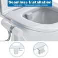thumbnail image 4 of Bidet Accessoire de Toilette Non Électrique avec Doubles Buses, Pression d'Eau Réglable et Entrée en Acier Inoxydable – Bidet d'Eau Froide Ultra Mince pour le Nettoyage Féminin et des Arrière, 4 of 6