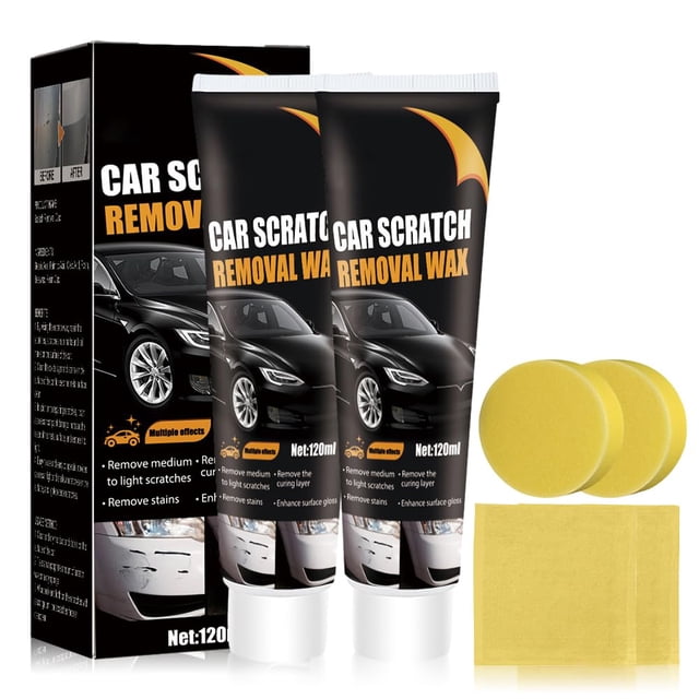 Scratch Remover for Vehicles, Car Polishing Wax Scratch Remover for Vehicles, 2025 Upgrade Car Scratch Remover for Deep Scratches, Car Paint Scratch Repair Kit with Wipe and Sponge