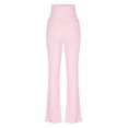 thumbnail image 4 of Plebaso Pantalon Évasé Taille Haute pour Femmes Extensible Mince Legging Décontracté d'Entraînement Bootcut Pantalon de Yoga pour Femmes, 4 of 6