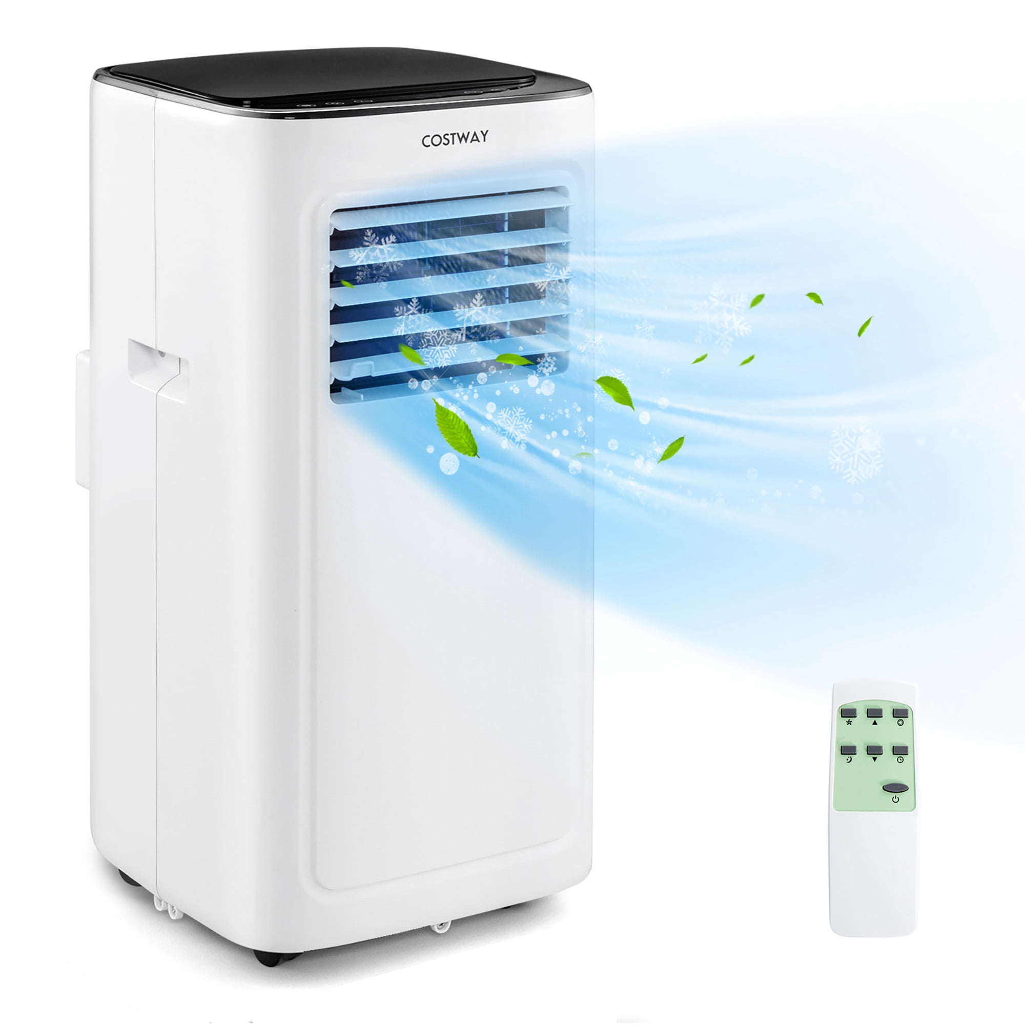 Costway climatiseur portable 9000 BTU 3-en-1 avec ventilateur déshumidificateur et mode sommeil