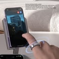 thumbnail image 4 of Ring Smart Ring Health Tracker  Connection IP68 Water Proof Sleep Fitness Ring with  Control Step Counting for Women Men Silver, 4 of 7