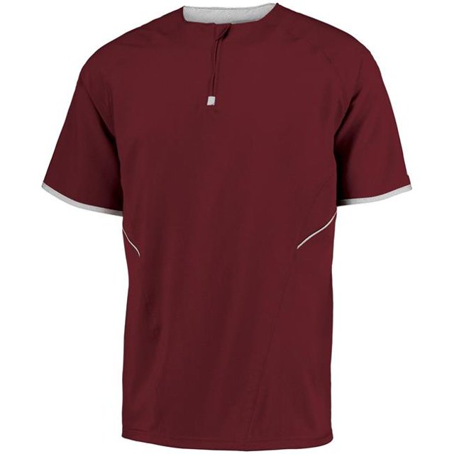 Pull Manches Courtes pour Adultes&44; Cardinal & Blanc - Extra Large