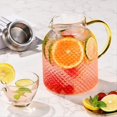 thumbnail image 2 of Glass Pitcher, 50oz Glass Pitcher with Lid and Spout, 1.5L Glass Water Pitcher, Iced Tea Pitcher for Fridge,Pitchers, 2 of 5