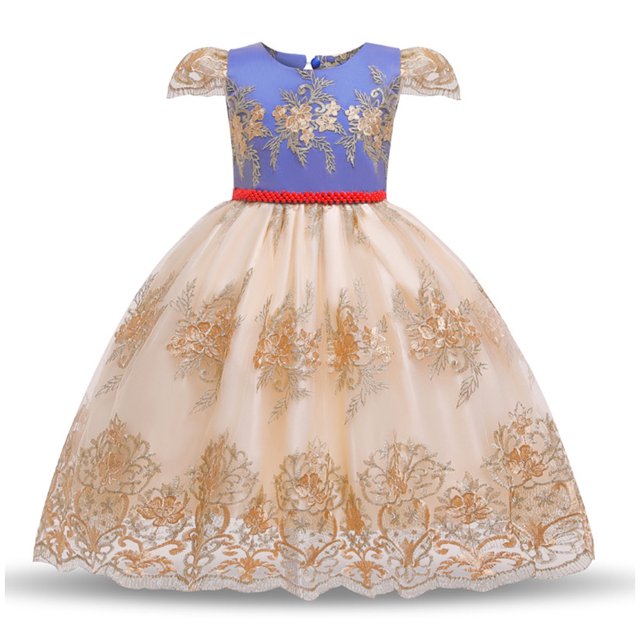 Robes de Demoiselles d'Honneur pour Filles Tout-Petits Princesse Robe de Fête de Mariage
