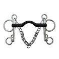 thumbnail image 1 of koolsoo Horse Bit W/Curb Hooks Chain Horse Gag Bit with s Mouth Cheek, 1 of 4