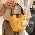 thumbnail image 4 of Stylish Leather Key Chain Pouch Handle Strap Coin Purse Bag Pendant Earphone Case Red Envelope, 4 of 5