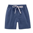thumbnail image 4 of RXIRUCGD 2025 Summer Clothes for Kids 2PC Children's Summer Solid Casual Sports Shorts With Drawstring For Kids, 4 of 8