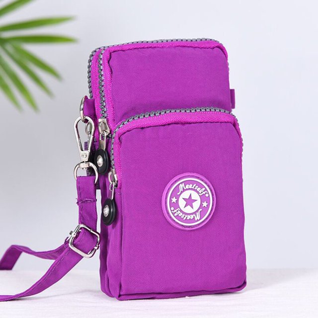 Woman‘s Cell Phone Bag with Large Capacity Wrist Strap Prints Design for Outdoor School Office Commute