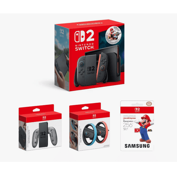 Nintendo Switch 2 Console, Mario Kart World, and Accessories Bundle!
