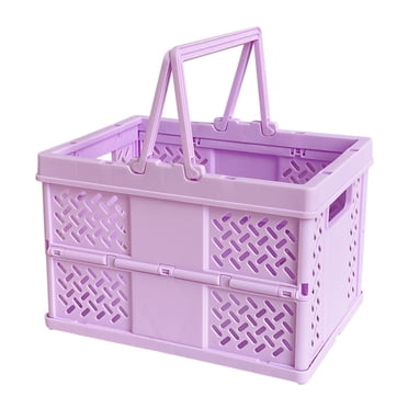 Rbaofujie Baskets for Organizing Outdoor Picnic Basket Supermarket Shopping Basket Spring Outing Vegetable Basket Portable Carry Basket Vegetable and Fruit Basket Folding Storage Basket Garden Basket