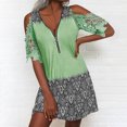 thumbnail image 3 of EQWLJWE Robes d'Été pour Femmes 2023 Robe Décontractée Aguichant Mode Été Col en V Manches Courtes Ample Imprimée, 3 of 5