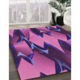 thumbnail image 3 of Ahgly Tapis Rectangulaire Lavable en Machine Intérieur Transitionnel Violet, 2 Pieds x 4 Pieds, 3 of 7