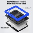 thumbnail image 2 of XYX For iPad Pro 11 inch Case 2024 (M4), 360 Rotating Shockproof Cover with Stand, Screen Protector, Shoulder Strap, Blue, 2 of 7