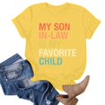 thumbnail image 4 of JIRNDf Hauts pour Femmes Été T-Shirts Tendance Manches Courtes Col Rond Ample Confortable Doux Décontracté Basique Mignon T-Shirts Graphiques pour Femmes Chemises Jaune m, 4 of 5